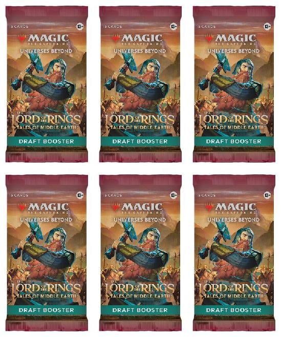 6 Packs MTG Draft Booster Pack Lot MTG Lord of the Rings Tales of the Middle-Earth