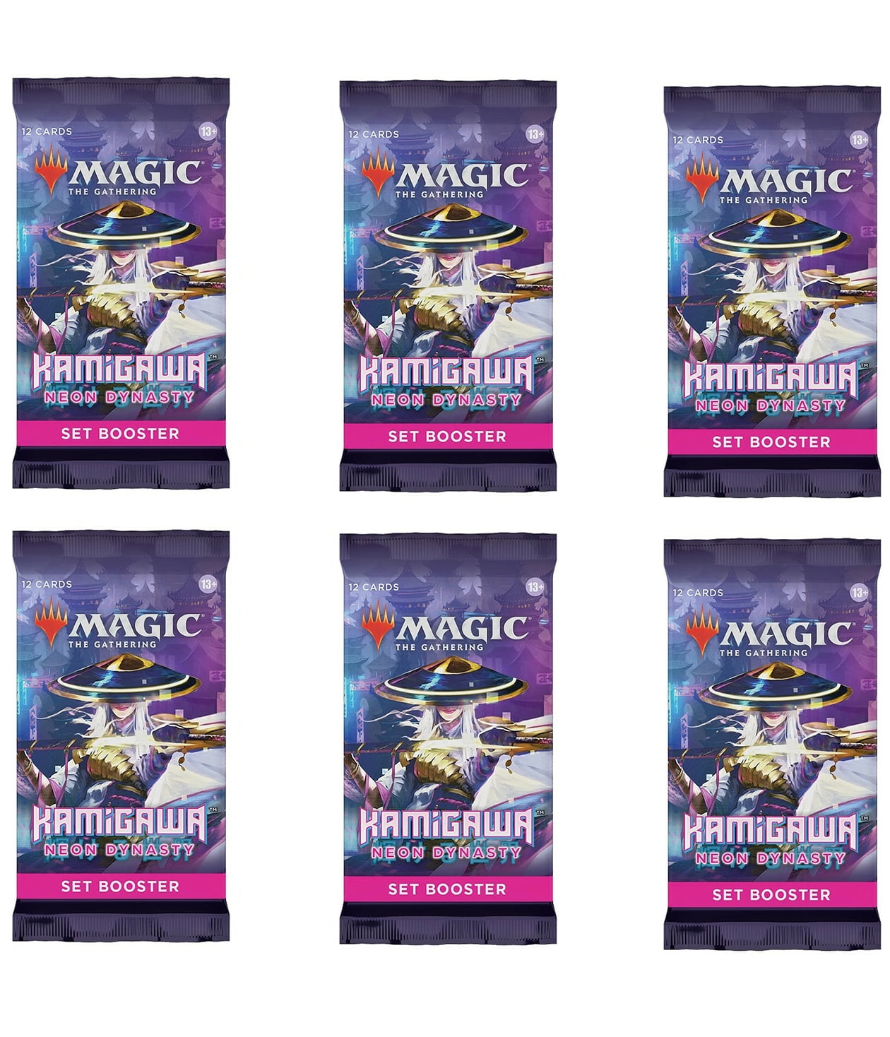 6 Packs MTG Set Booster Pack Lot MTG Kamigawa Neon Dynasty