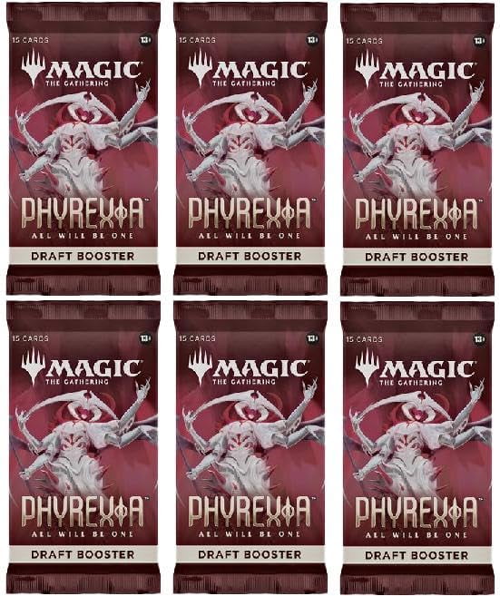 6 Packs Magic: the Gathering Draft Booster Pack Lot MTG Phyrexia all will be one