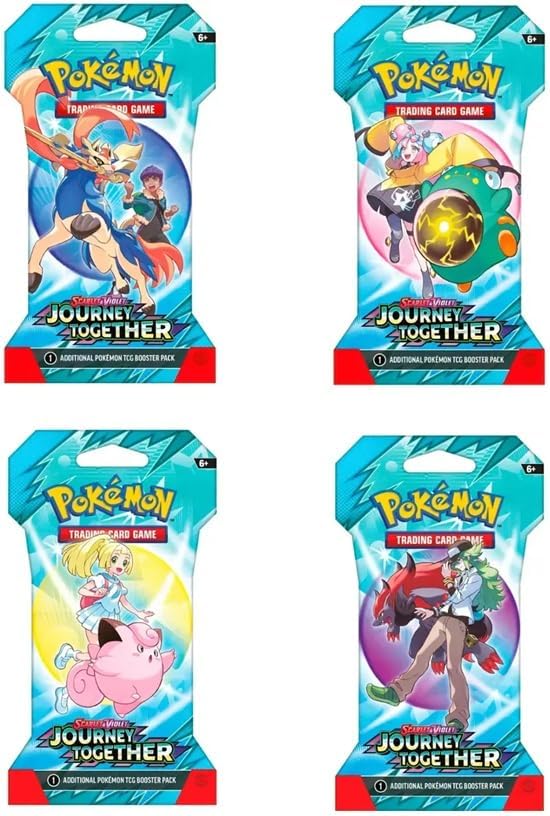 Pokemon TCG - Scarlet & Violet: Journey Together - 8 Booster Pack Lot - 80 Cards