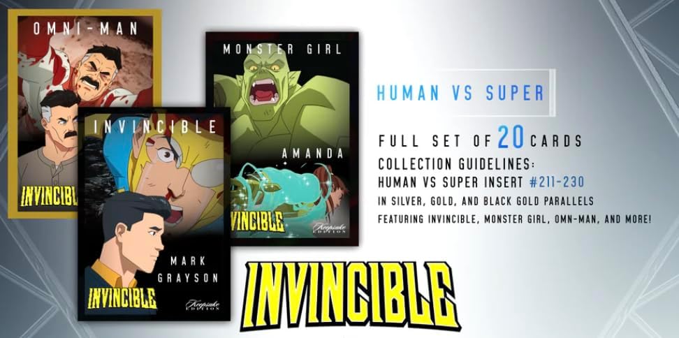 2025 Invincible Season 1 Keepsake Premiere Hobby Edition: 2 Relics Per Box Guaranteed, Chase Rare Autos & Patches