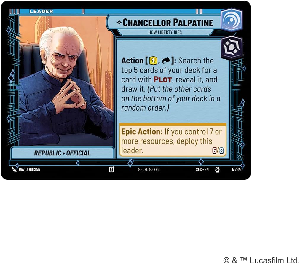 Star Wars: Unlimited TCG Secrets of Power Chancellor Palpatine SPOTLIGHT DECK - Pre-Built 50-Card Ready-to-Play Deck with Booster Pack, Ages 12+, 2+ Players, 20 Minute Playtime