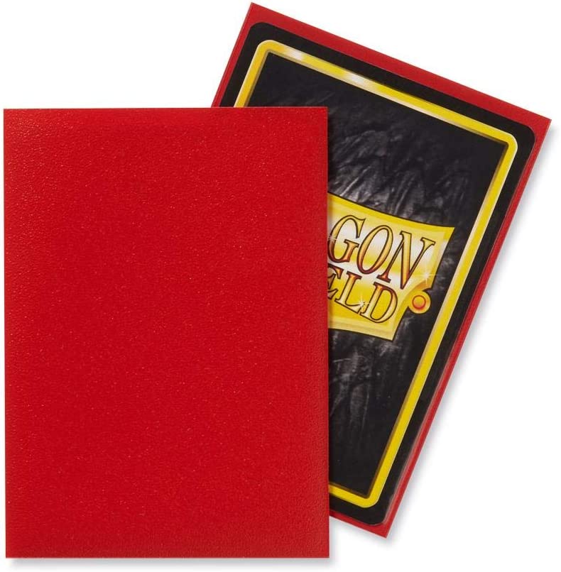 Dragon Shield 100ct Standard Card Sleeves Display Case (10 Packs) - Matte Crimson Red