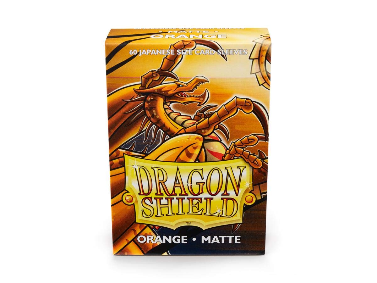 10 Packs Dragon Shield Matte Mini Japanese Orange 60 ct Card Sleeves Display Case
