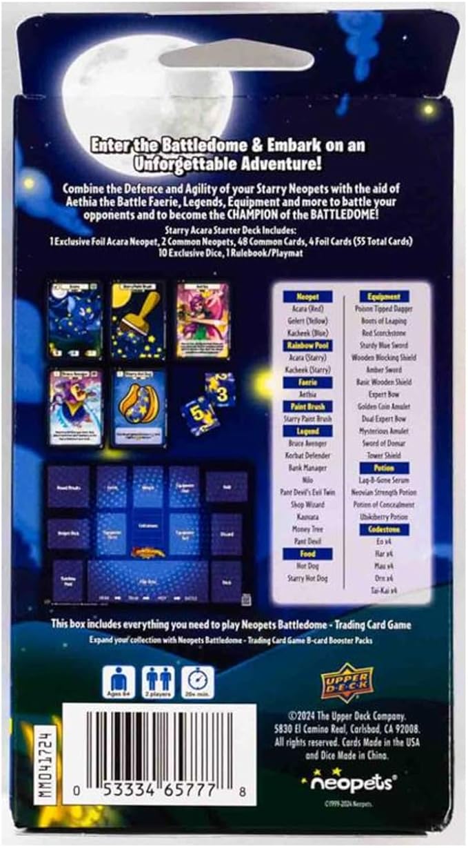 Neopets Battledome TCG Starry Acara Starter Deck