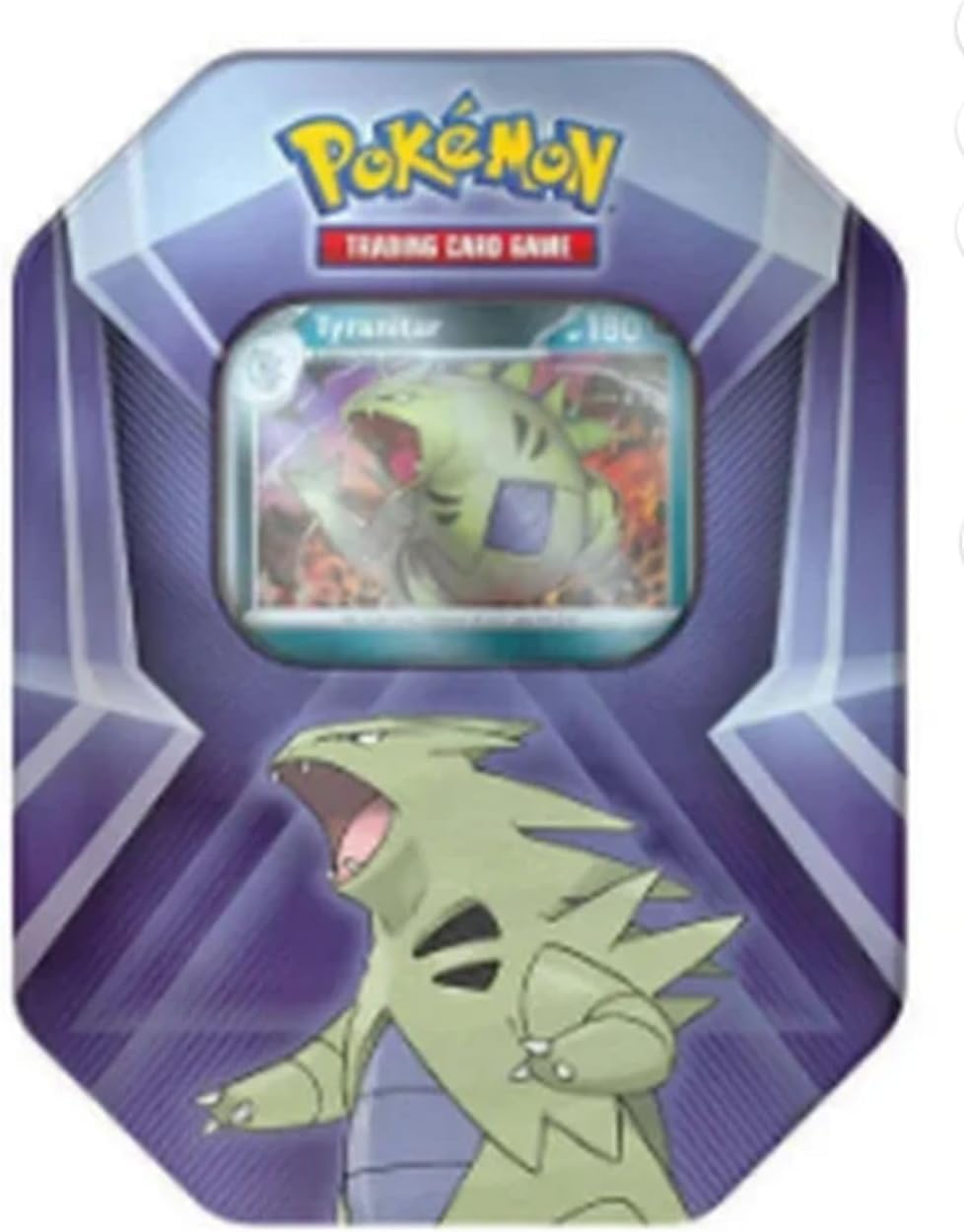 Pokemon TCG Trading Card Game Triple Whammy Tin with 3 Booster Packs and 3 Promo Cards (Tyranitar)