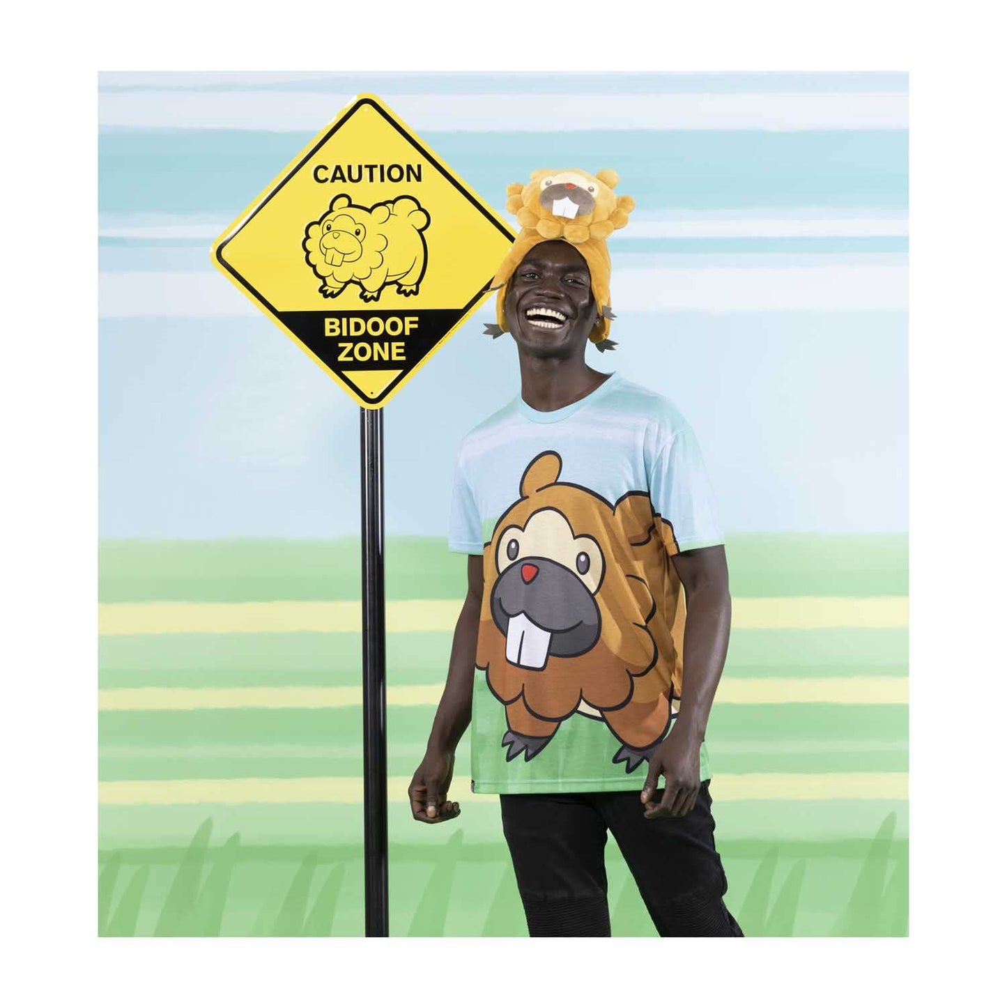 Pokemon Center Bidoof Plush Hat (One Size-Adult)