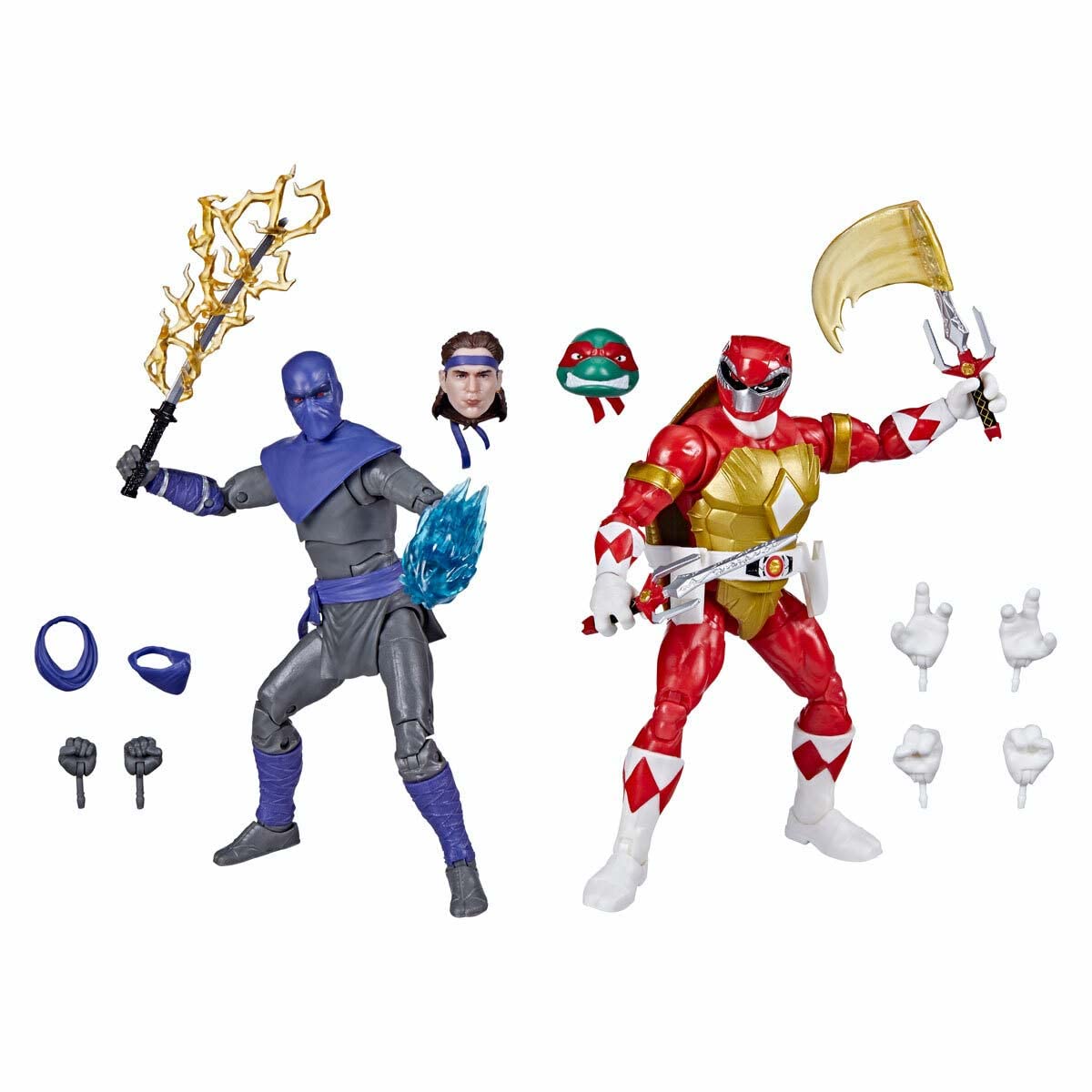 Power Rangers Teenage Mutant Ninja Turtles Lightning Collection Foot Soldier Tommy & Raphael Red Action Figure 2-Pack