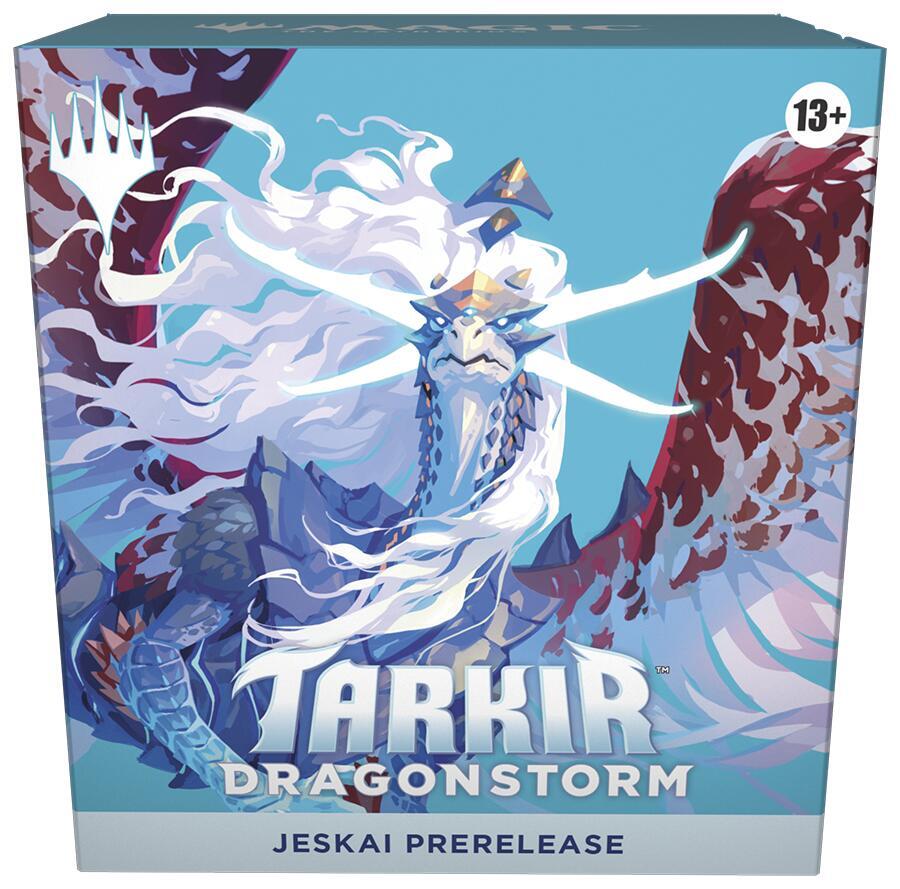 Magic: The Gathering Tarkir: Dragonstorm Prerelease Kit (Jeskai) - 6 Play Packs, Dice, Promos