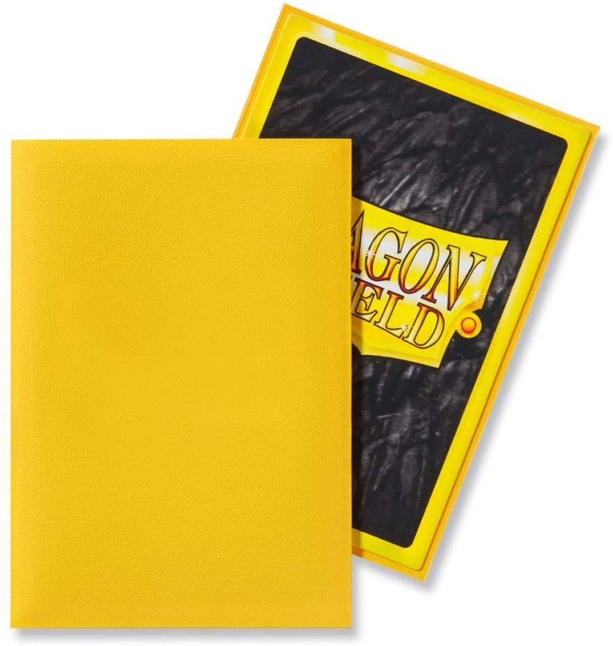 Dragon Shield 60ct Japanese Mini Card Sleeves Display Case (10 Packs) - Matte Yellow
