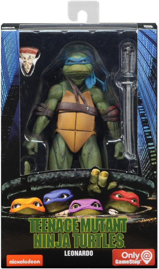 Teenage Mutant Ninja Turtles 90's Movie Leonardo 6.5-inch Action Figure by NECA Reel Toys 2019 GameStop Exclusive