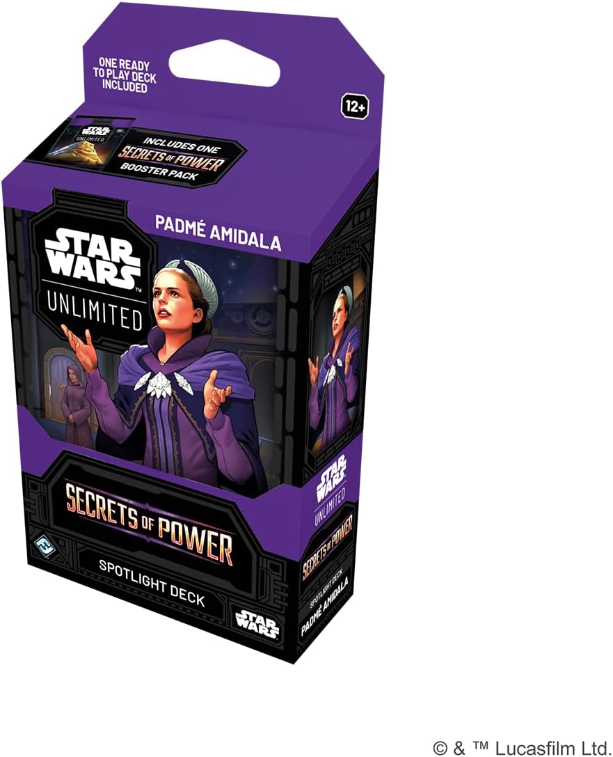 Star Wars: Unlimited TCG Secrets of Power Padmé Amidala SPOTLIGHT DECK - Pre-Built 50-Card Ready-to-Play Deck with Booster Pack, Ages 12+, 2+ Players, 20 Minute Playtime - Presale Ships 11/07/2025