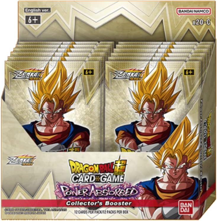 BANDAI NAMCO Entertainment Dragon Ball Super Card Game Power Absorbed Collector's Booster Display B20-C (12 Envelopes) - ENG