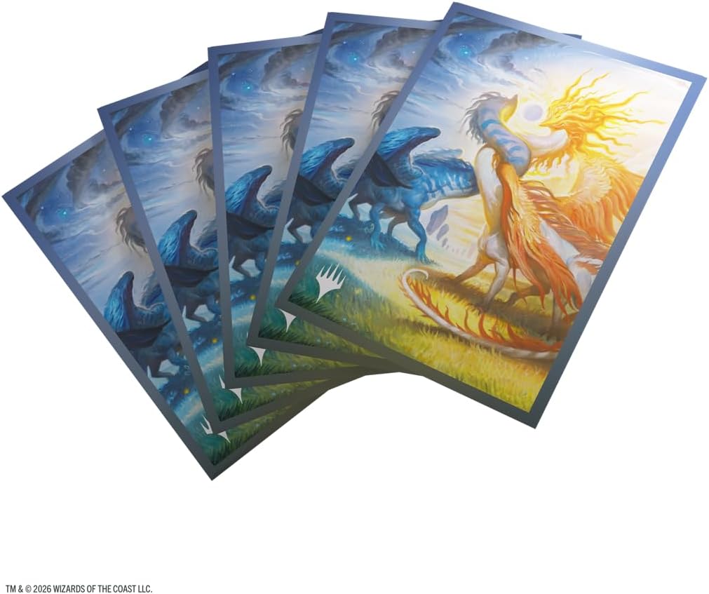 Gamegenic Magic: The Gathering Lorwyn Eclipsed Premium Art Sleeves - Celestial Reunion Design, 105 Textured Matte Sleeves, Smooth Shuffle & Card Protection, Full-Color, Acid-Free, PVC-Free