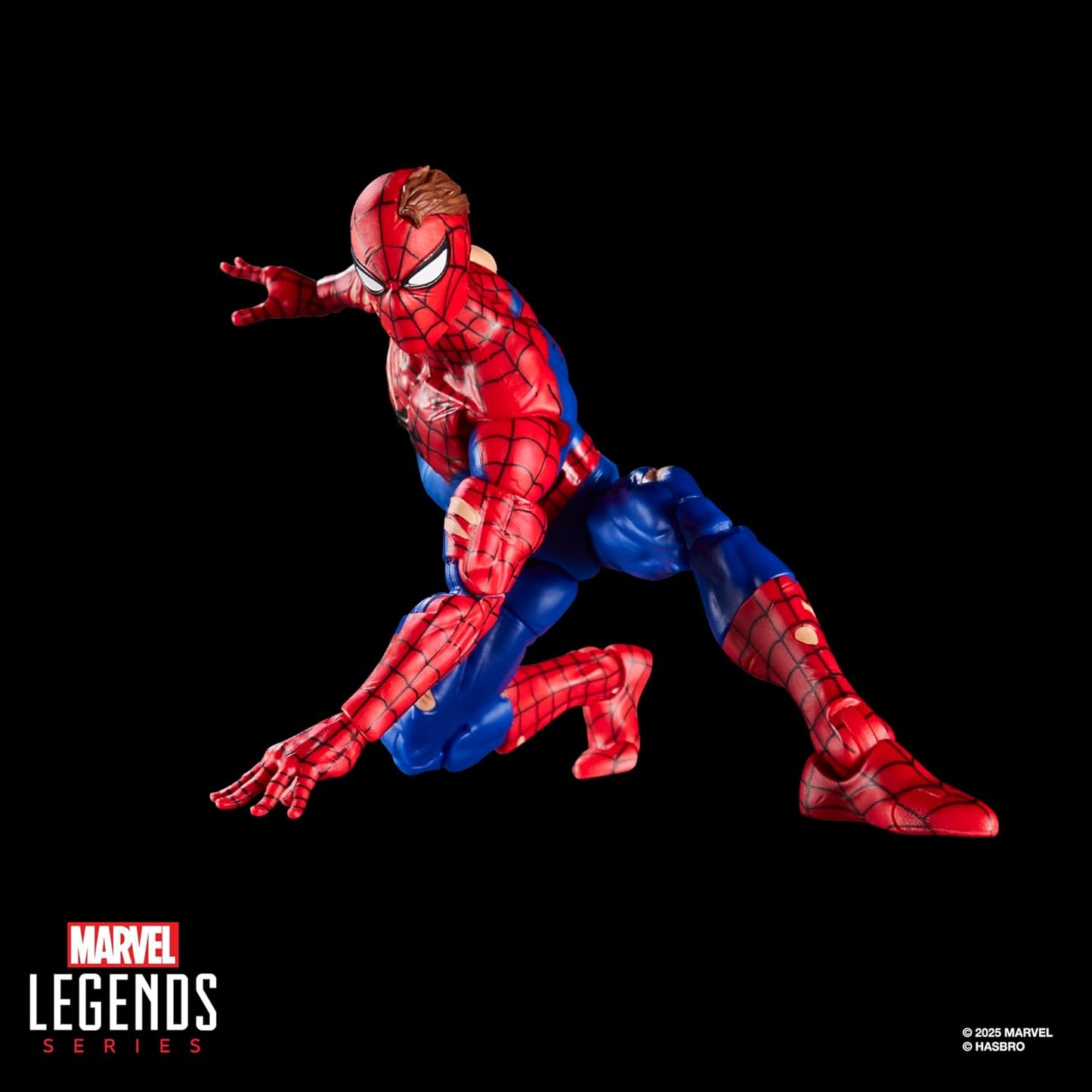 Marvel Legends Series Marvel's Spider-Man x Magic: The Gathering Battle-Damaged Spider-Man - 6-Inch Action Figure Toy & Exclusive Foil Collectible Card Game Trading Card