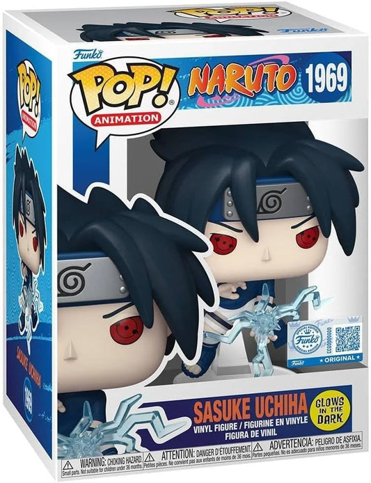 Funko Pop! Animation: Naruto Shippuden - Sasuke Uchiha Entertainment Earth Special Glow in The Dark Exclusive # 1969
