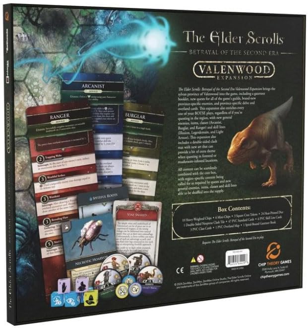 The Elder Scrolls: Betrayal Of The Second Era: Valenwood Board Game Expansion – New Map, Enemies & Quests