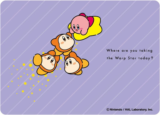 Ensky Players 80ct Card Sleeves - Character Kirby Play with Waddle Dee "Riding the Warp Star (4 Characters)" (EN-1501)