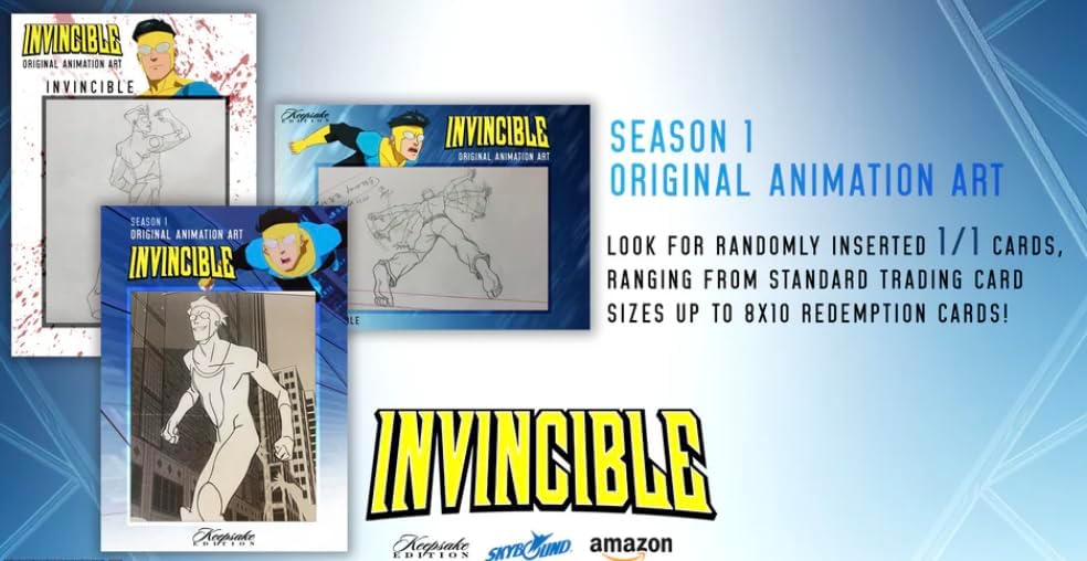 2025 Invincible Season 1 Keepsake Premiere Hobby Edition: 2 Relics Per Box Guaranteed, Chase Rare Autos & Patches