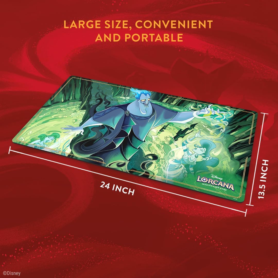 Ravensburger Disney Lorcana TCG Playmat Featuring Hades - Double Dealer | Protects Cards | Versatile Game, Desk, or Mouse Pad | Durable Non-Slip Surface | Suitable for Ages 8+