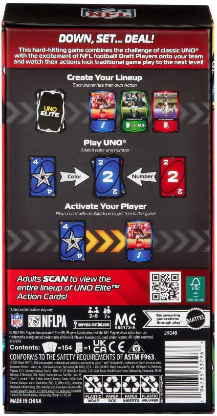 2025 UNO Elite NFL Core Edition