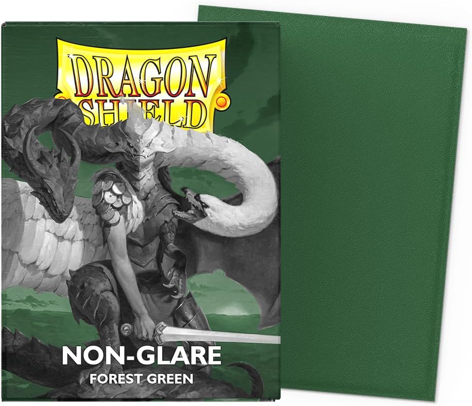 Dragon Shield Standard Size Card Matte Sleeves 100 CT - Non Glare Forest Green - Smooth & Tough Premium TCG Sleeves | Compatible with Pokemon, Flesh & Blood, One Piece & Magic The Gathering