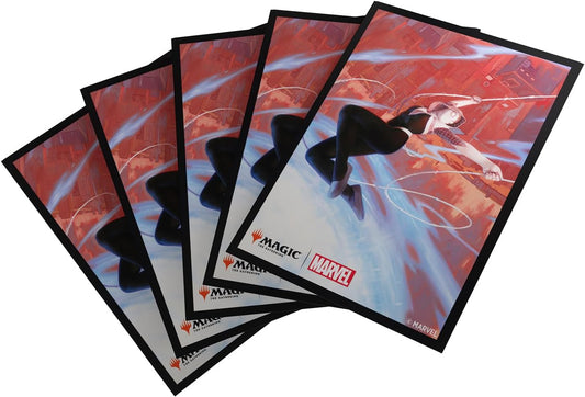 Gamegenic Magic: The Gathering Marvel's Spider-Man Premium Art Sleeves - Spider-Gwen - 105 Matte Textured Card Sleeves with Full-Color Artwork, Tournament-Ready & Plastic-Free Packaging