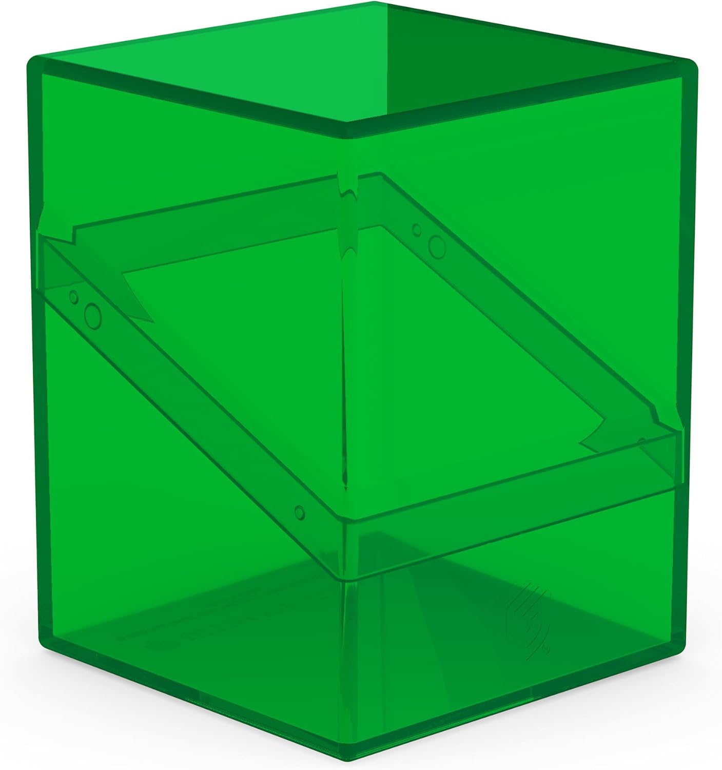 Ultimate Guard Boulder 100+ Clear, Deck Case for 100 Double-Sleeved TCG Cards, Emerald, Secure & Durable Storage for Trading Card Games, Transparent