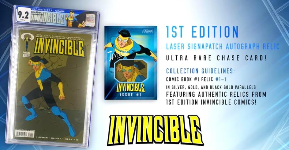 2025 Invincible Season 1 Keepsake Premiere Hobby Edition: 2 Relics Per Box Guaranteed, Chase Rare Autos & Patches