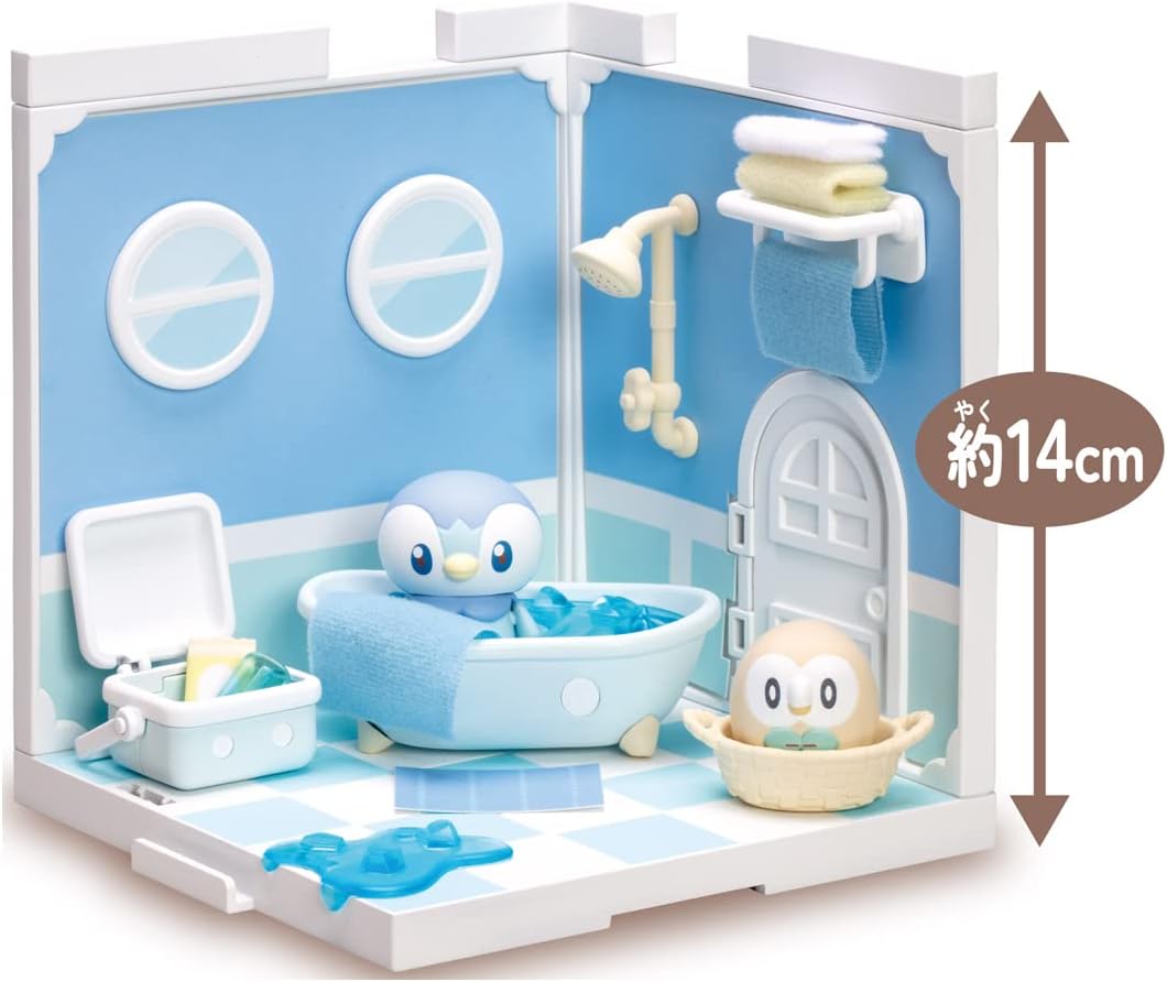 Pokemon Pocket Peace House Bathroom Piplup & Rowlet