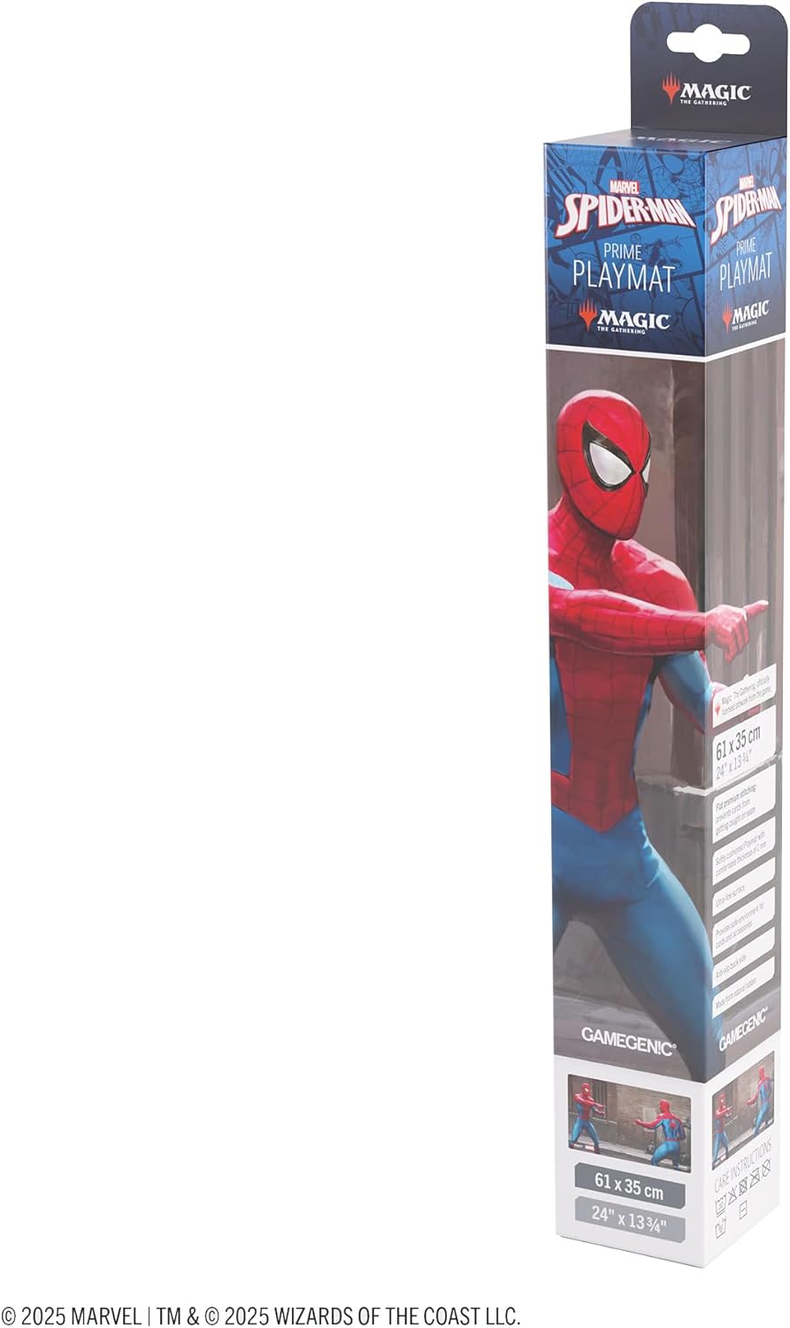 Gamegenic Magic: The Gathering Marvel's Spider-Man Prime PLAYMAT - Premium 61x35cm Game Mat with Cushioning, Anti-Slip Back & Flat Stitching, Official MTG Accessory