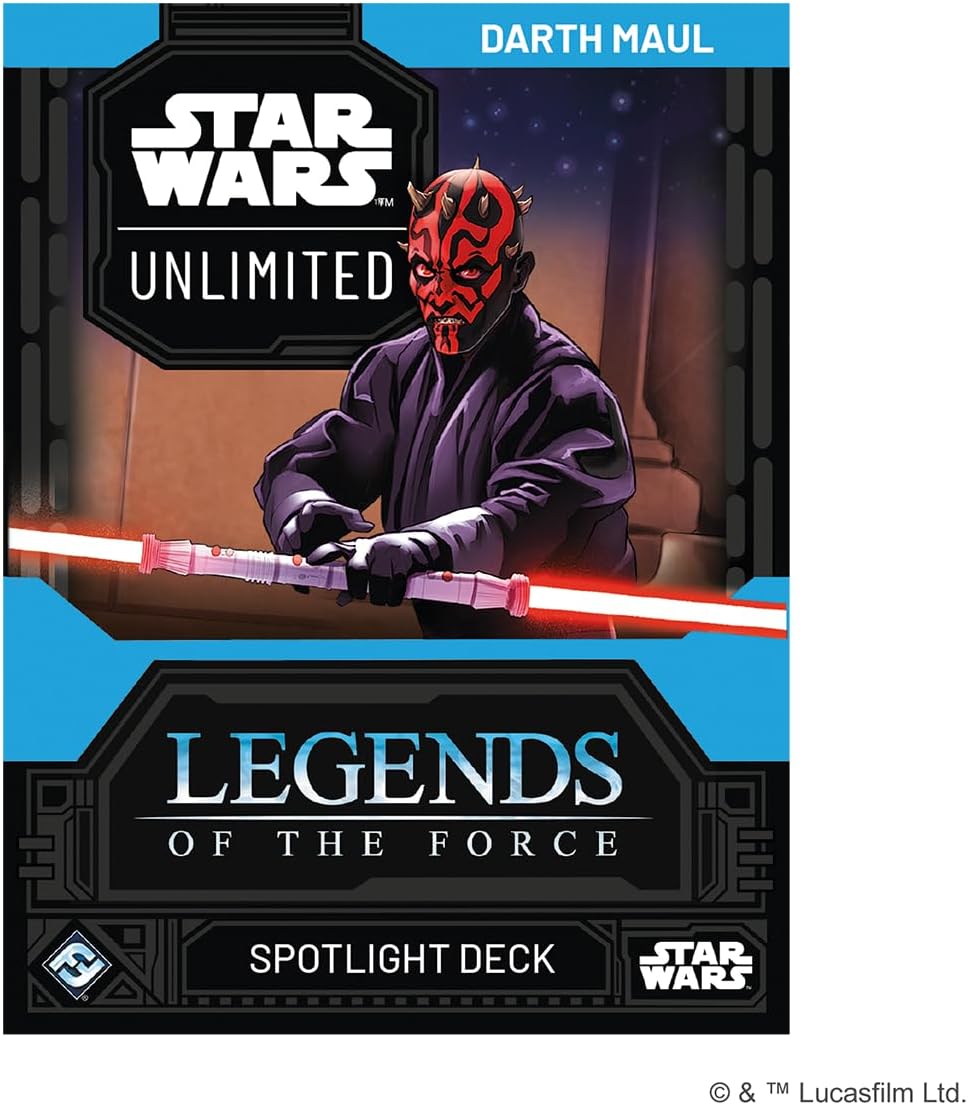 Fantasy Flight Games Star Wars: Unlimited TCG Legends of The Force Darth Maul Spotlight Deck - Ready-to-Play 50-Card Deck with Exclusive Cards
