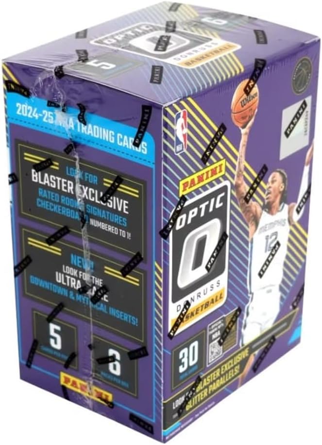 2024–25 Panini Donruss Optic Basketball Blaster Box – Official NBA Trading Cards – Rated Rookies, Holo Parallels & Inserts – Sealed Retail Box