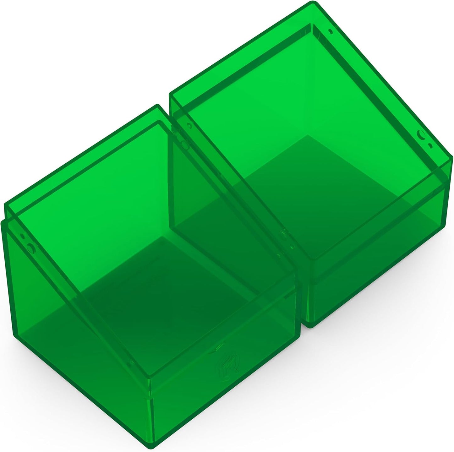 Ultimate Guard Boulder 100+ Clear, Deck Case for 100 Double-Sleeved TCG Cards, Emerald, Secure & Durable Storage for Trading Card Games, Transparent