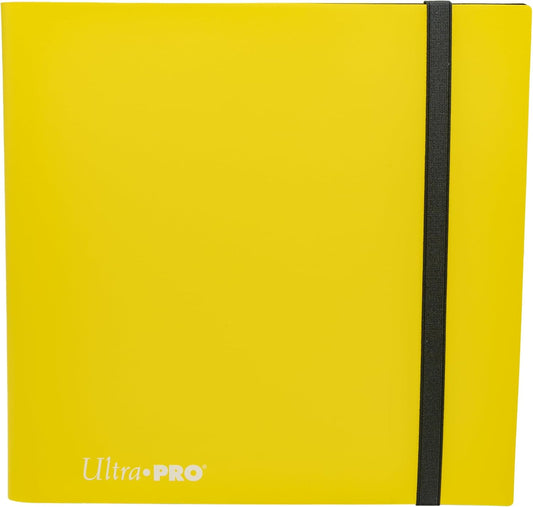 Ultra PRO Eclipse 12-Pocket Lemon Yellow PRO-Binder for 480 Cards - Standard Size, Protects Collectible, Gaming, Sports Cards in Ultra PRO Deck Protector Sleeves