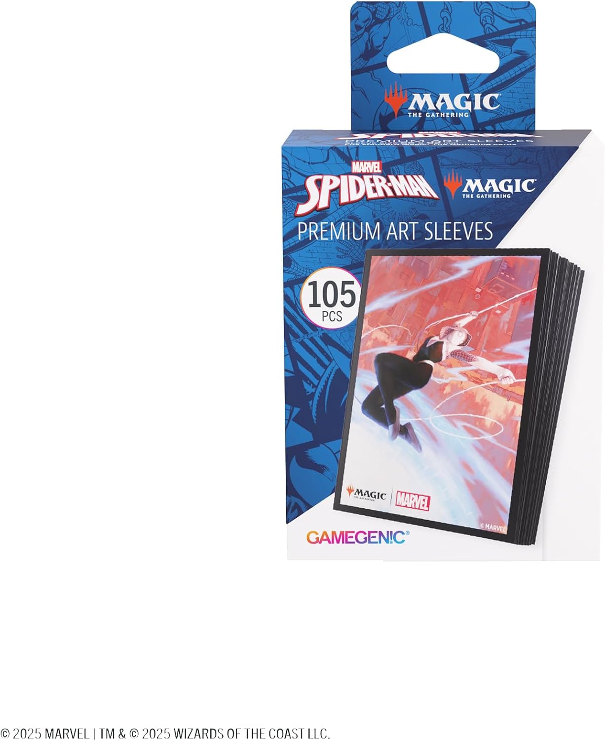 Gamegenic Magic: The Gathering Marvel's Spider-Man Premium Art Sleeves - Spider-Gwen - 105 Matte Textured Card Sleeves with Full-Color Artwork, Tournament-Ready & Plastic-Free Packaging