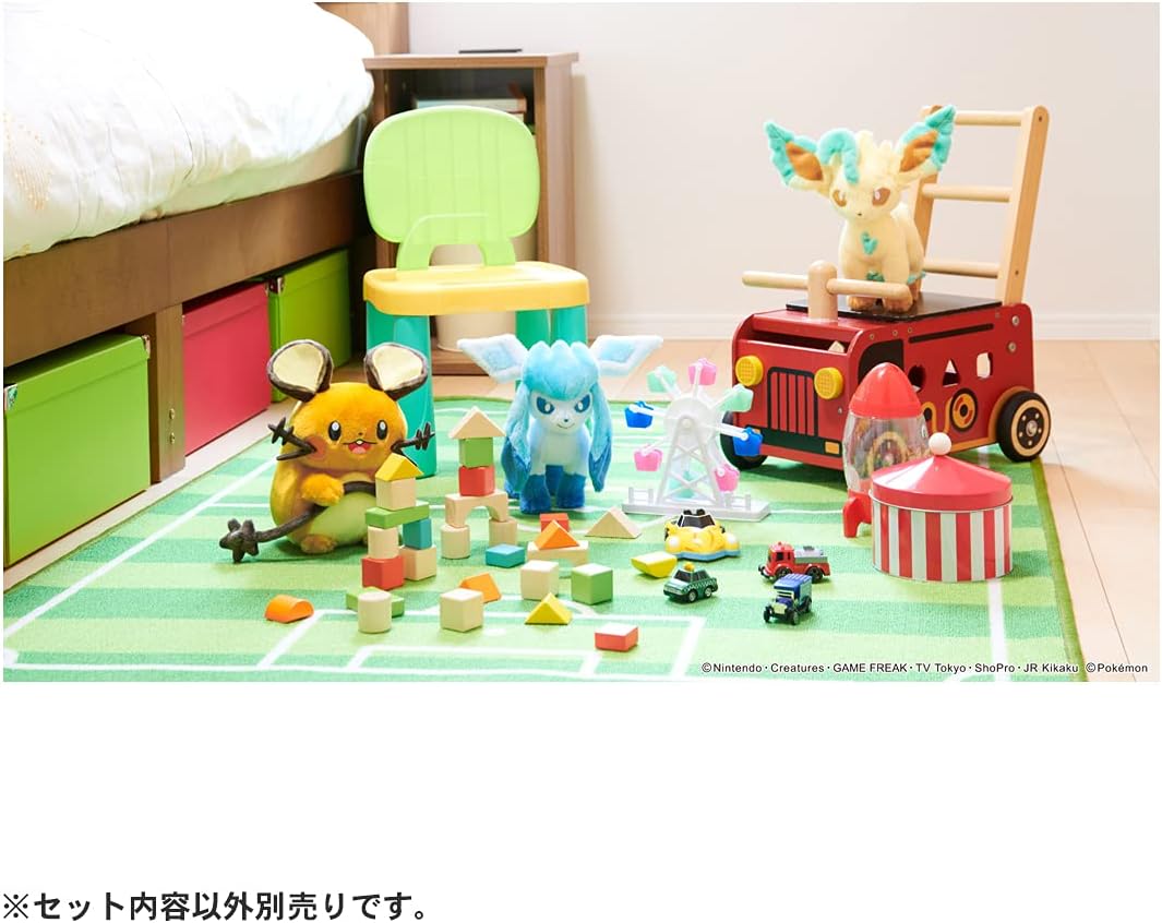 Pokemon Lets Play Plush Toy, Glaceon, Width: Approx. 8.7 inches (22 cm)