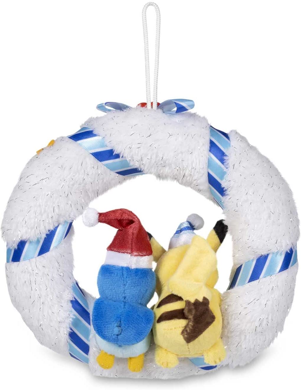 Pokemon 8 Inch Poke Plush - Undersea Holiday Pikachu & Piplup Holiday Wreath