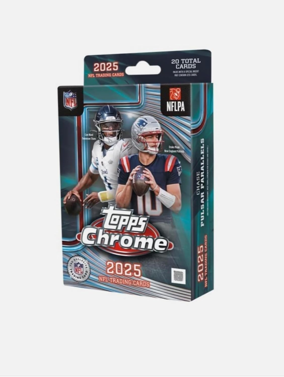 2025 Topps Chrome Football Hanger Box (20 Cards) Pulsar Parallels