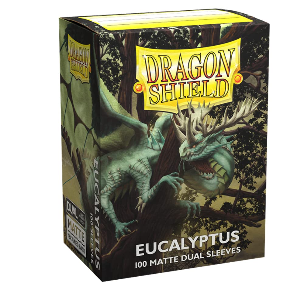 Dragon Shield Standard Size Card Sleeves Matte Dual Eucalyptus 100CT MTG Card Sleeves are Smooth & Tough Compatible with Pokemon, Yu-Gi-Oh!, & Magic The Gathering Card Sleeves