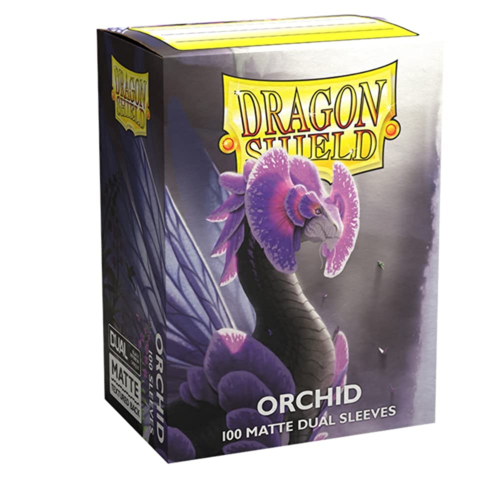 Dragon Shield Standard Size Card Sleeves Matte Dual Orchid 100CT MTG Card Sleeves are Smooth & Tough Compatible with Pokemon, Yu-Gi-Oh!, & Magic The Gathering Card Sleeves