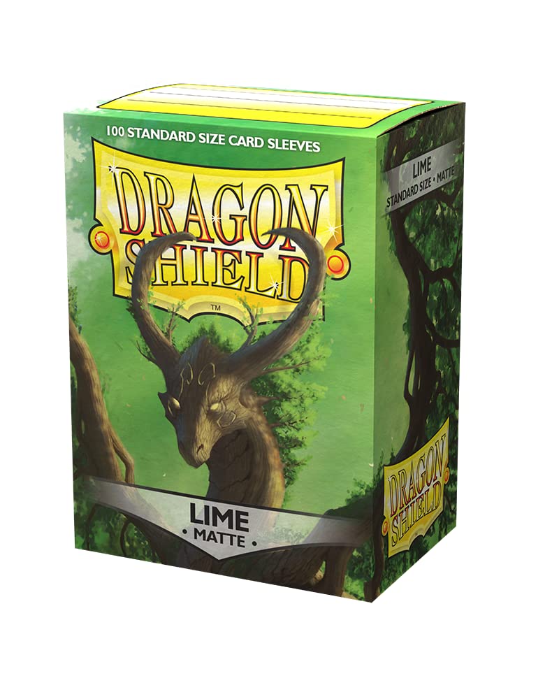 Dragon Shield Sleeves - Matte Lime 100 CT - MGT Card sleeves - Compatible with Magic the Gathering card sleeves Pokemon and other card games
