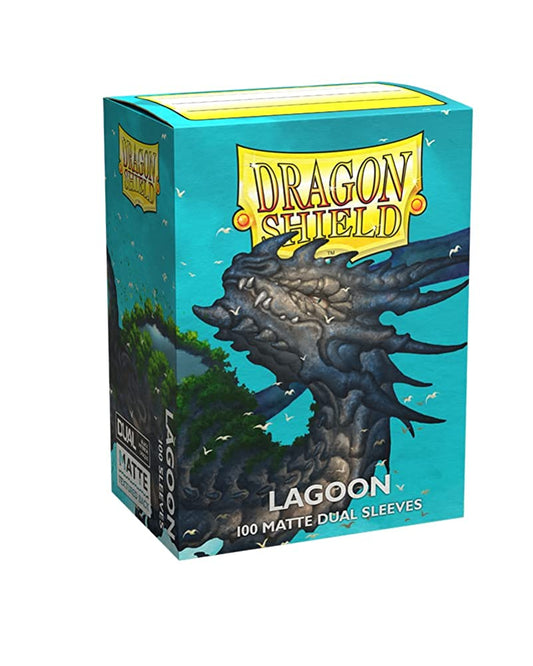 Dragon Shield Standard Size Card Sleeves  Matte Dual Lagoon 100CT  MTG Card Sleeves are Smooth & Tough  Compatible with Pokemon, Yu-Gi-Oh!, & Magic The Gathering Card Sleeves