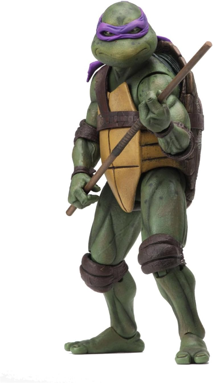 NECA TMNT Donatello Collectible Action Figure - Acrylic Ninja Movie Theme Toy