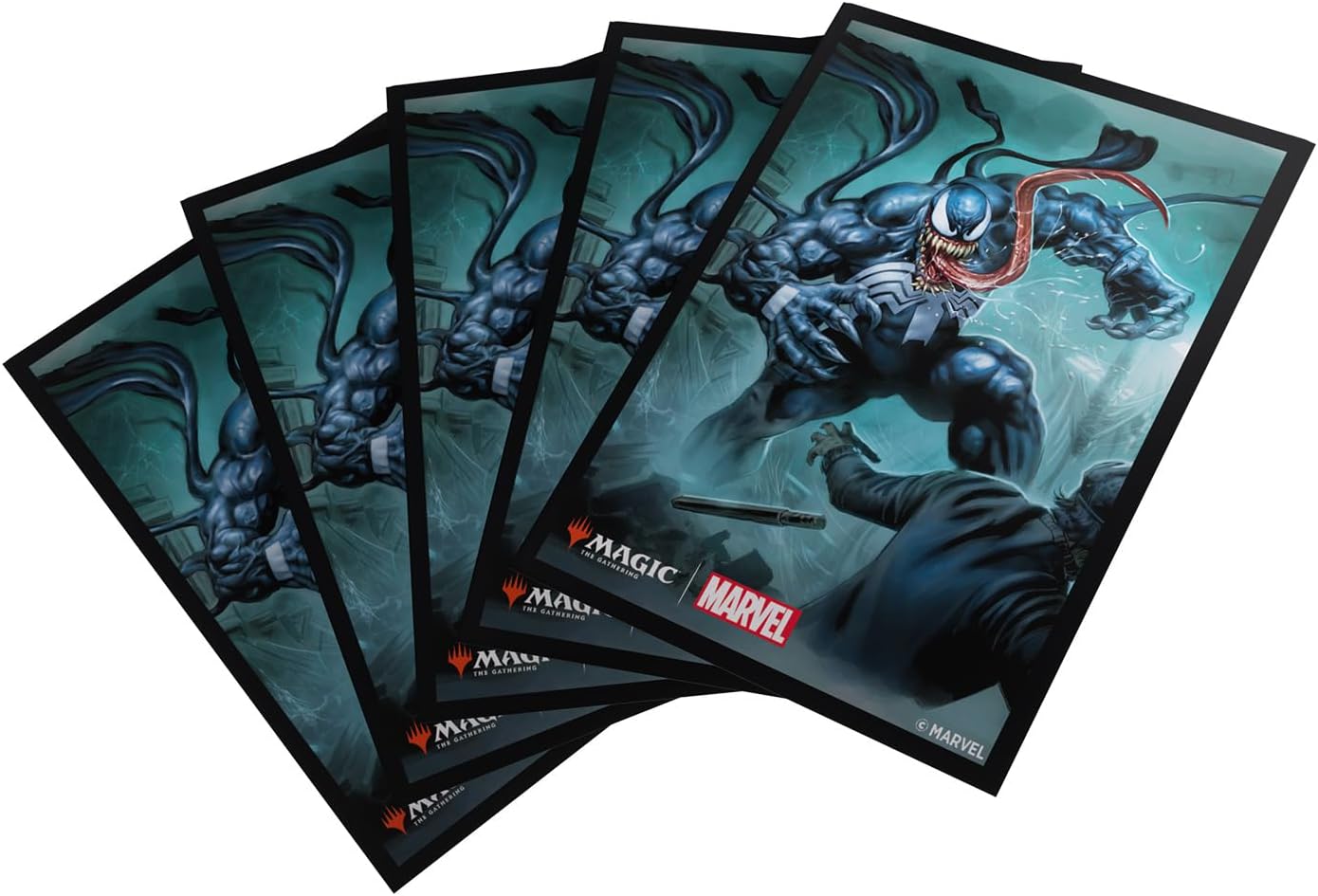 Gamegenic Magic: The Gathering Marvel's Spider-Man Premium Art Sleeves - Venom - 105 Matte Textured Card Sleeves with Full-Color Artwork, Tournament-Ready & Plastic-Free Packaging