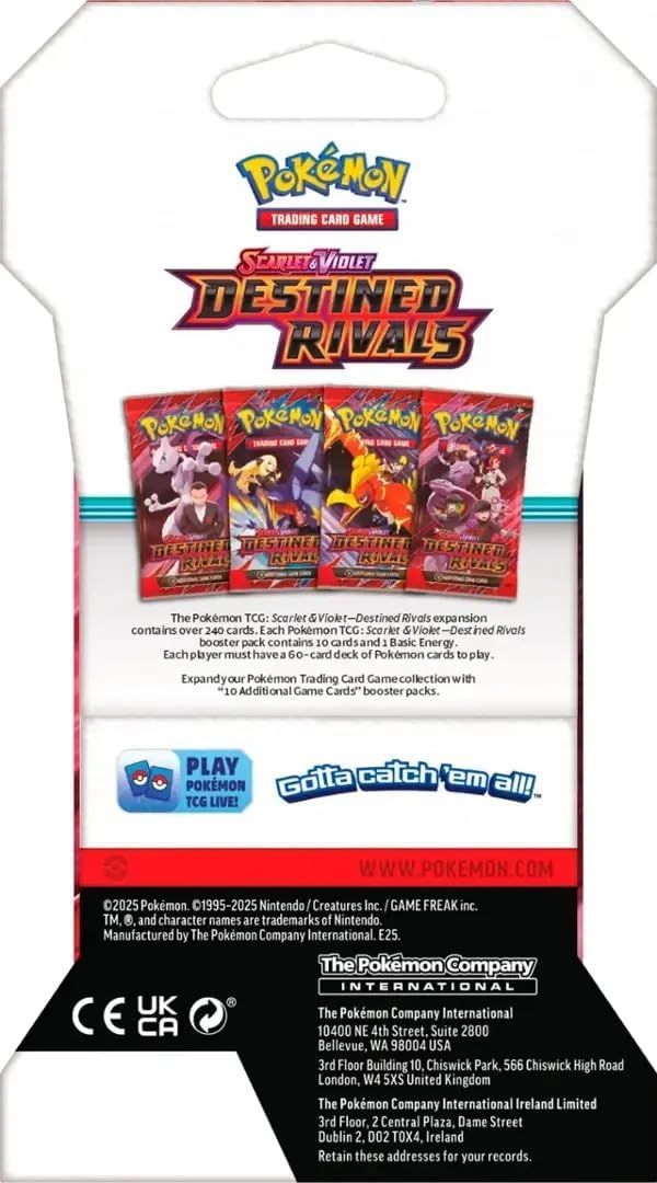 Pokemon TCG - Scarlet & Violet: Destined Rivals - Blister Booster Pack - 10 Cards