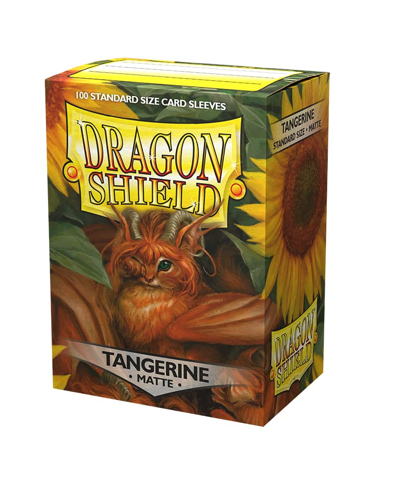 Dragon Shield Standard Size Sleeves – Matte Tangerine 100CT - Card Sleeves are Smooth & Tough - Compatible with Pokemon, Yu-Gi-Oh!, & Magic The Gathering Card Sleeves – MTG, TCG, OCG