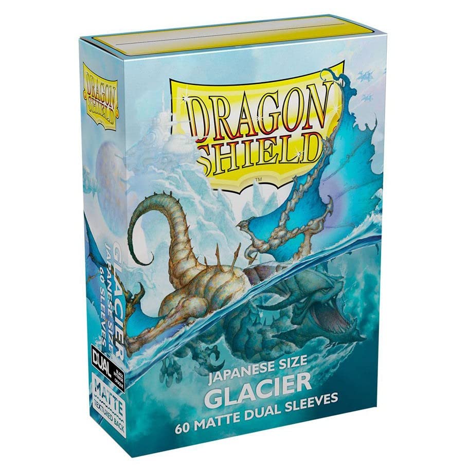 10 Packs Dragon Shield Dual Matte Mini Japanese Glacier 60 ct Card Sleeves Display Case