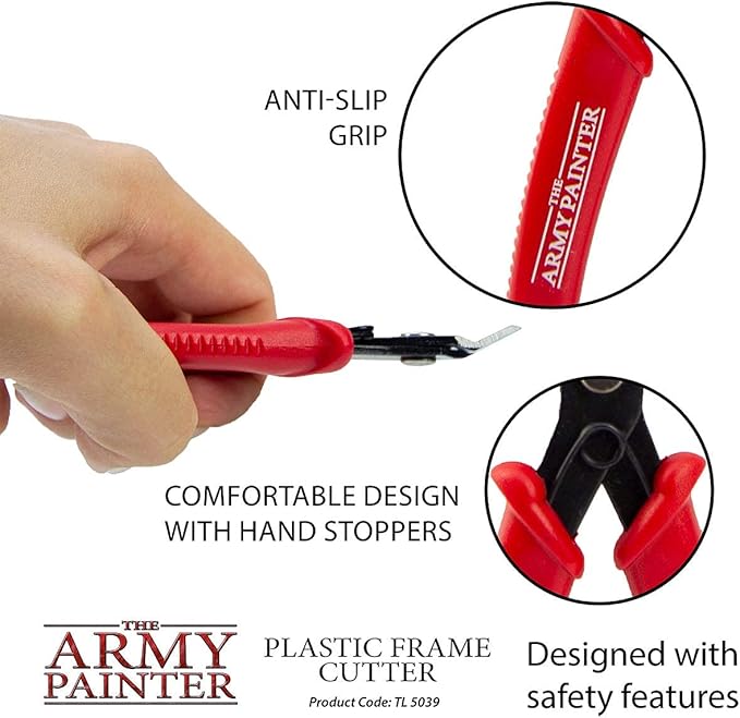 The Army Painter Plastic Frame Cutter - Wire Cutters Heavy Duty for Craft and Plastic Miniature, Side Cutters Flush Cut Pliers with Safety Grip - Precision Flush Cutter Nippers