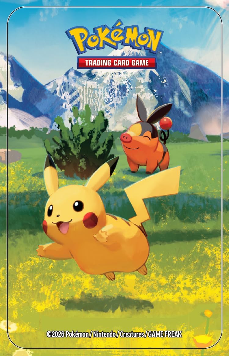 Pokemon TCG: Mega Evolution—Ascended Heroes Mini Tin: Pikachu & Tepig (1 Sticker Sheet, a Pokémon Art Card & 2 Booster Packs)